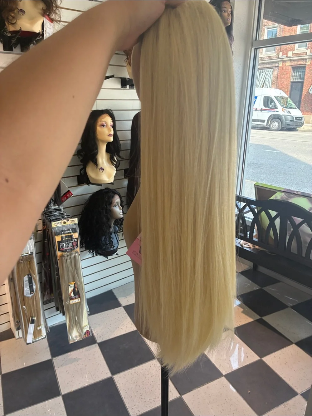 Blonde Straight Women's Hairpiece - Sleek Long ponytail cheer, dance, and casual